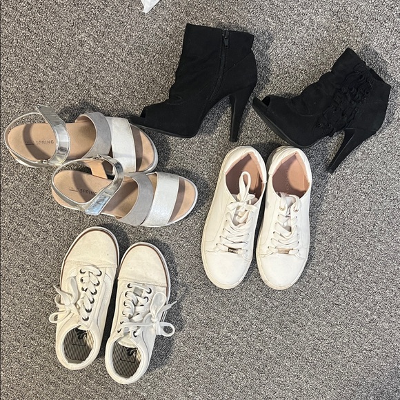 Shoes - 4 piece shoe bundle - top shop call it spring Vans 5.5